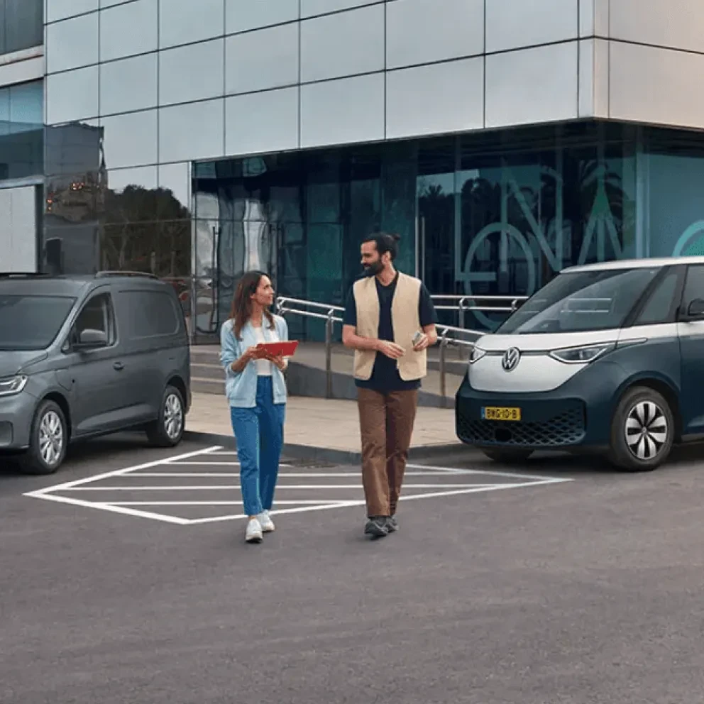 Volkswagen Bedrijfswagen modellen op een rij