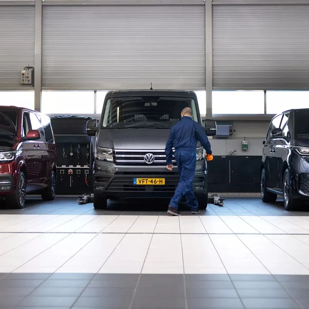 Volkswagen Transport, Crafter en ID. Buzz in een werkplaats